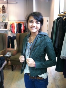 Forest Green Leather Jacket-$695