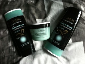 L'Oreal Power Moisture Shampoo, Conditioner, and Deep Conditioner--Target.