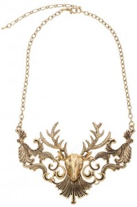 Old Gold Deer Necklace