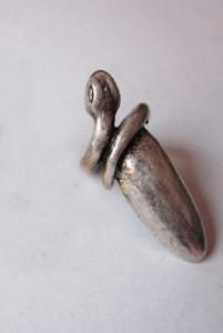 Silver Snake Nail Ring