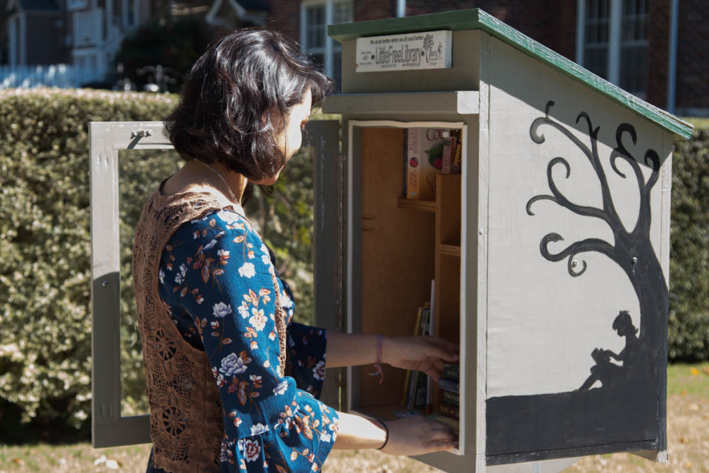 A little pop-up library just outside downtown Franklin. 